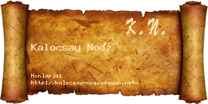Kalocsay Noé névjegykártya